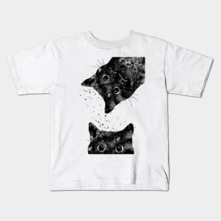 Peeking cat Kids T-Shirt